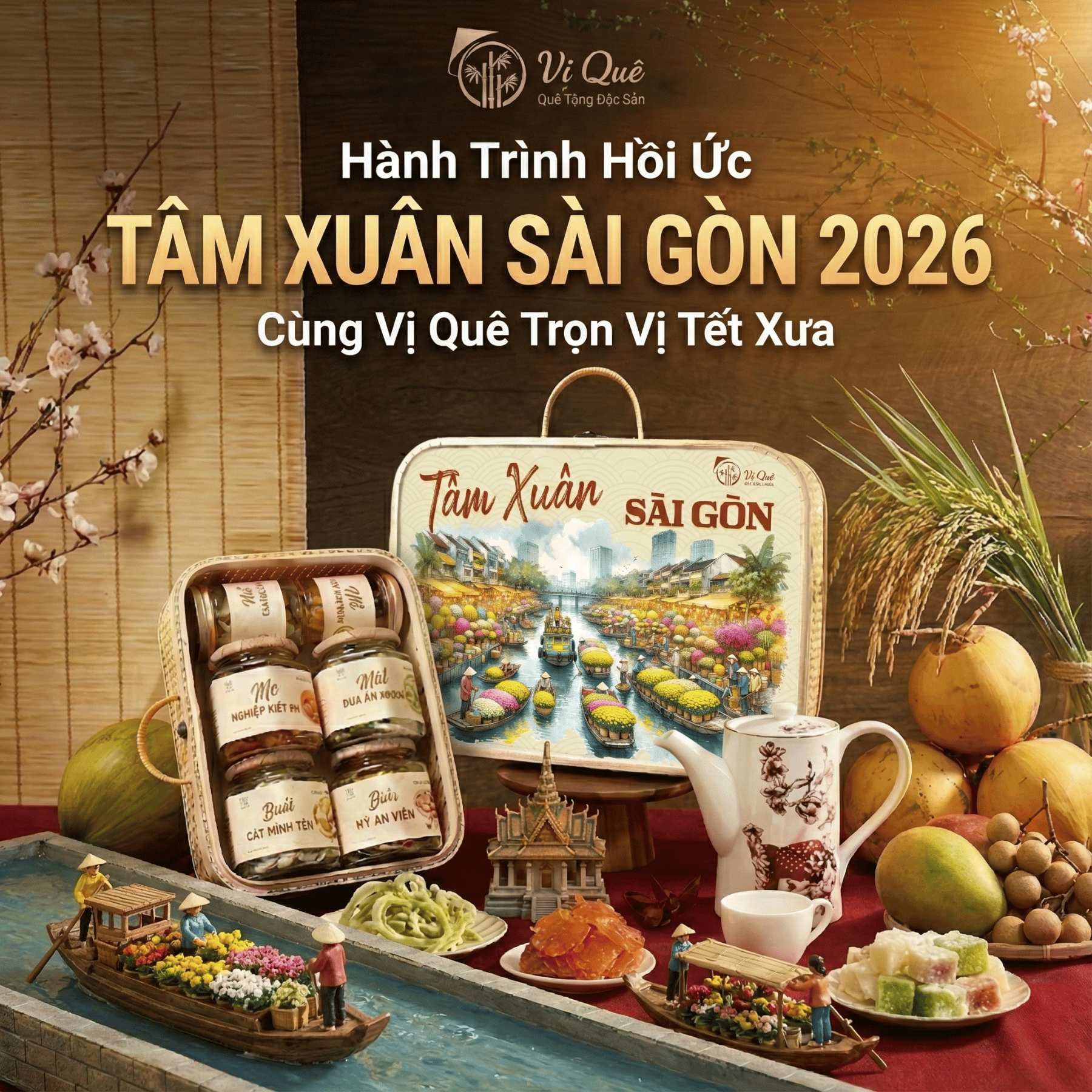 Giỏ quà tết 2026 Vị Quê - TÂM XUÂN SÀI GÒN - KÊNH VĨNH TẾ